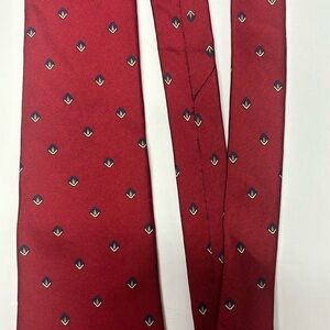 Christian Dior made in Italy, silk, red and blue tie